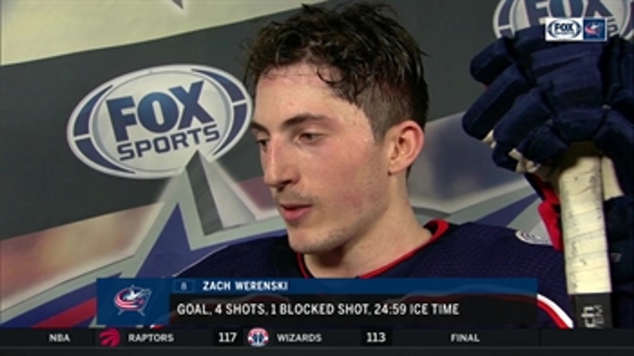 Zach Werenski talks about the challenges of facing a hot goalie