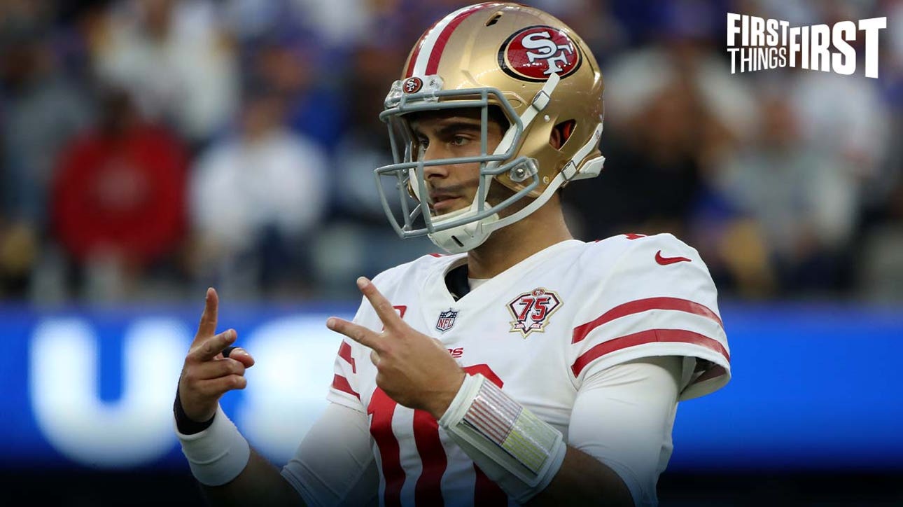 Nick Wright: The 49ers defeated the Rams 'in spite' of Jimmy Garoppolo I FIRST THINGS FIRST