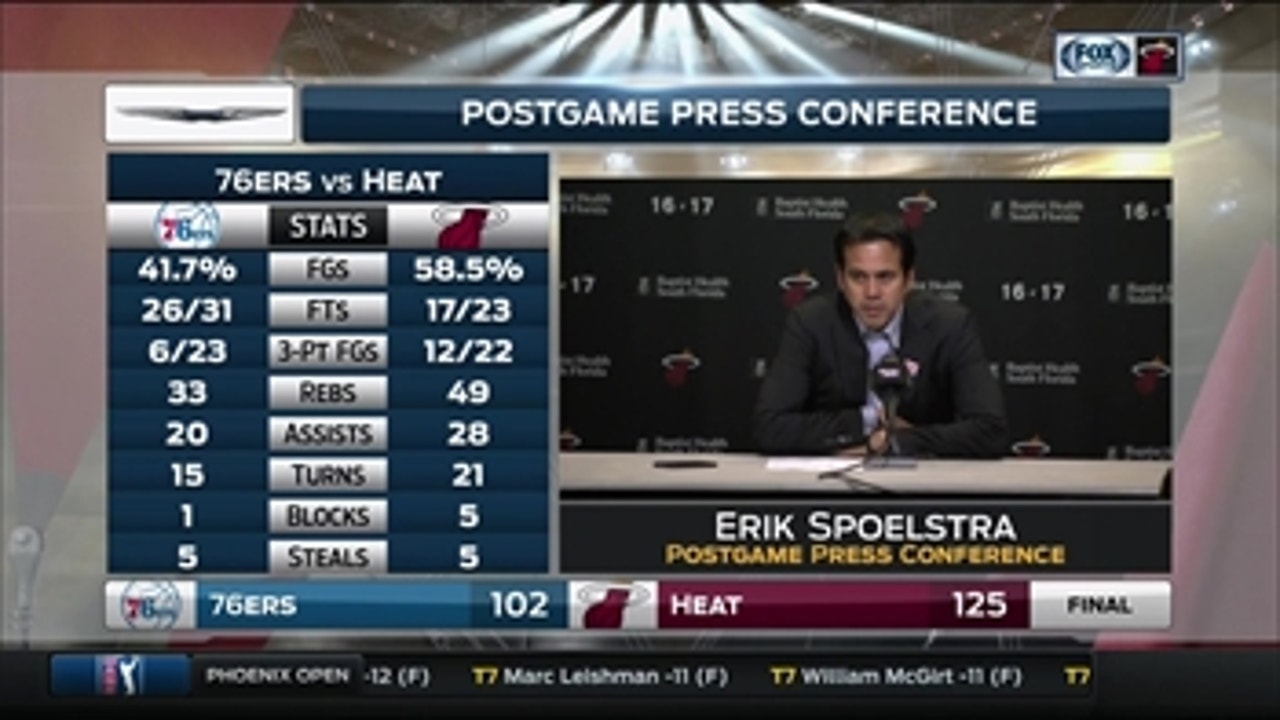 Erik Spoelstra -- Miami Heat postgame press conference
