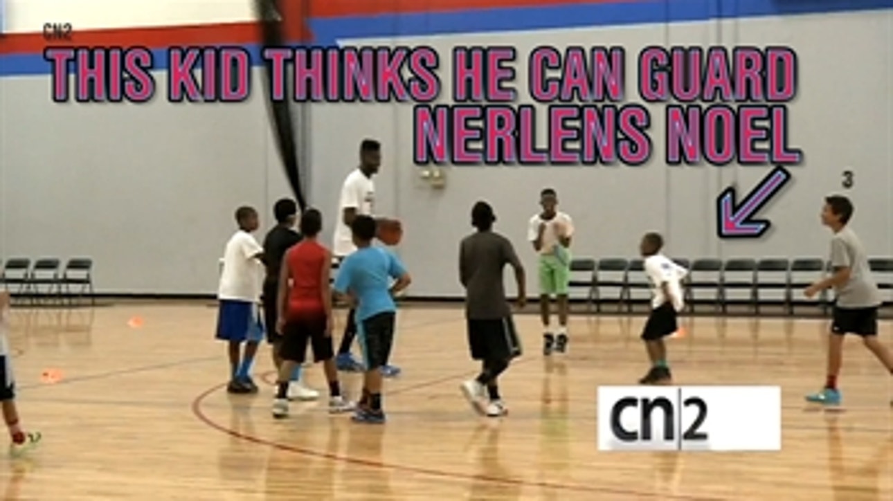 Trash-talking kid fails at guarding Nerlens Noel