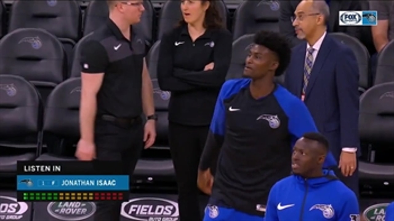 Mic'd up: Hear Jonathan Isaac's sounds of the game vs. Nets