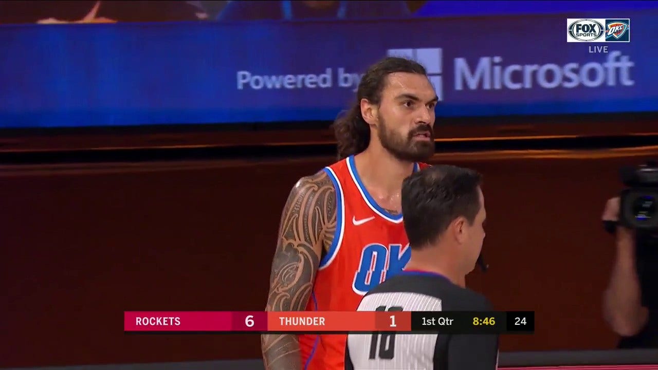 WATCH: Steven Adams With the Slam in the 1st