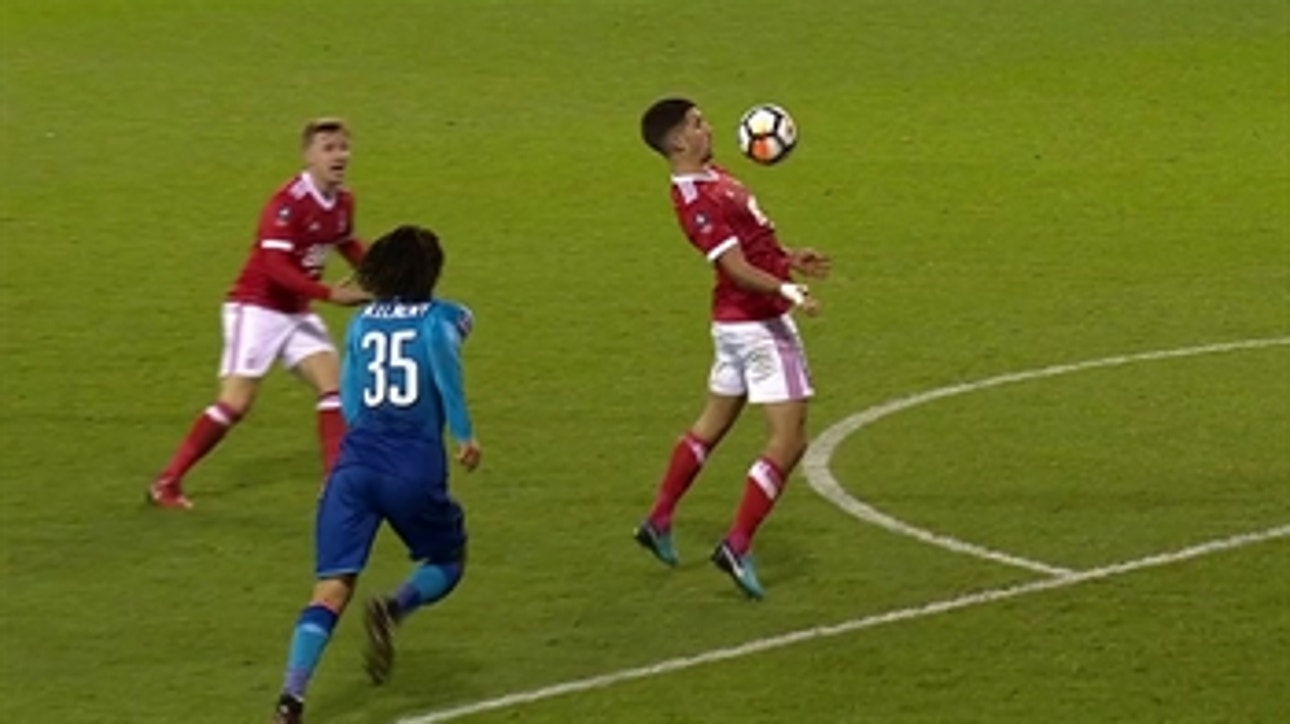 Eric Lichaj scores excellent volley vs. Arsenal for Nottingham Forest ' 2017-18 FA Cup Highlights