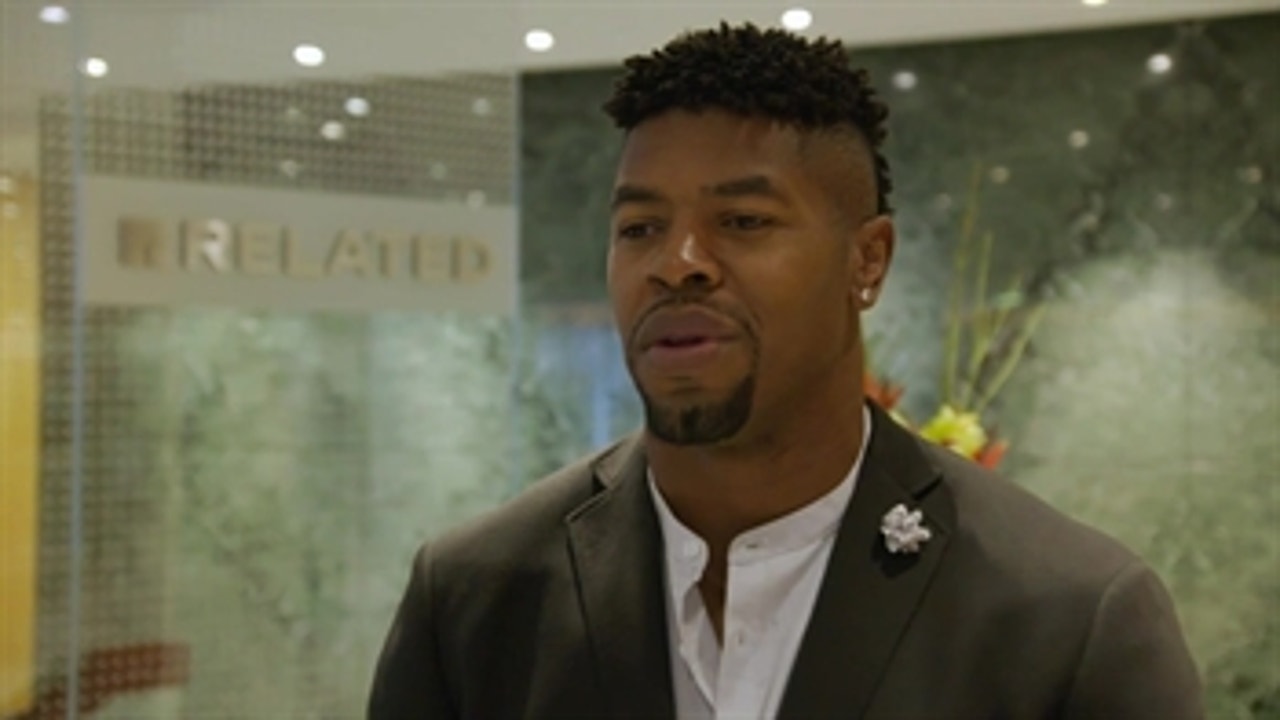 Cameron Wake taking it all in at Stephen Ross' business combine