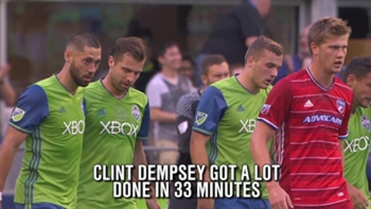 Clint Dempsey had a very busy 33 minutes against FC Dallas