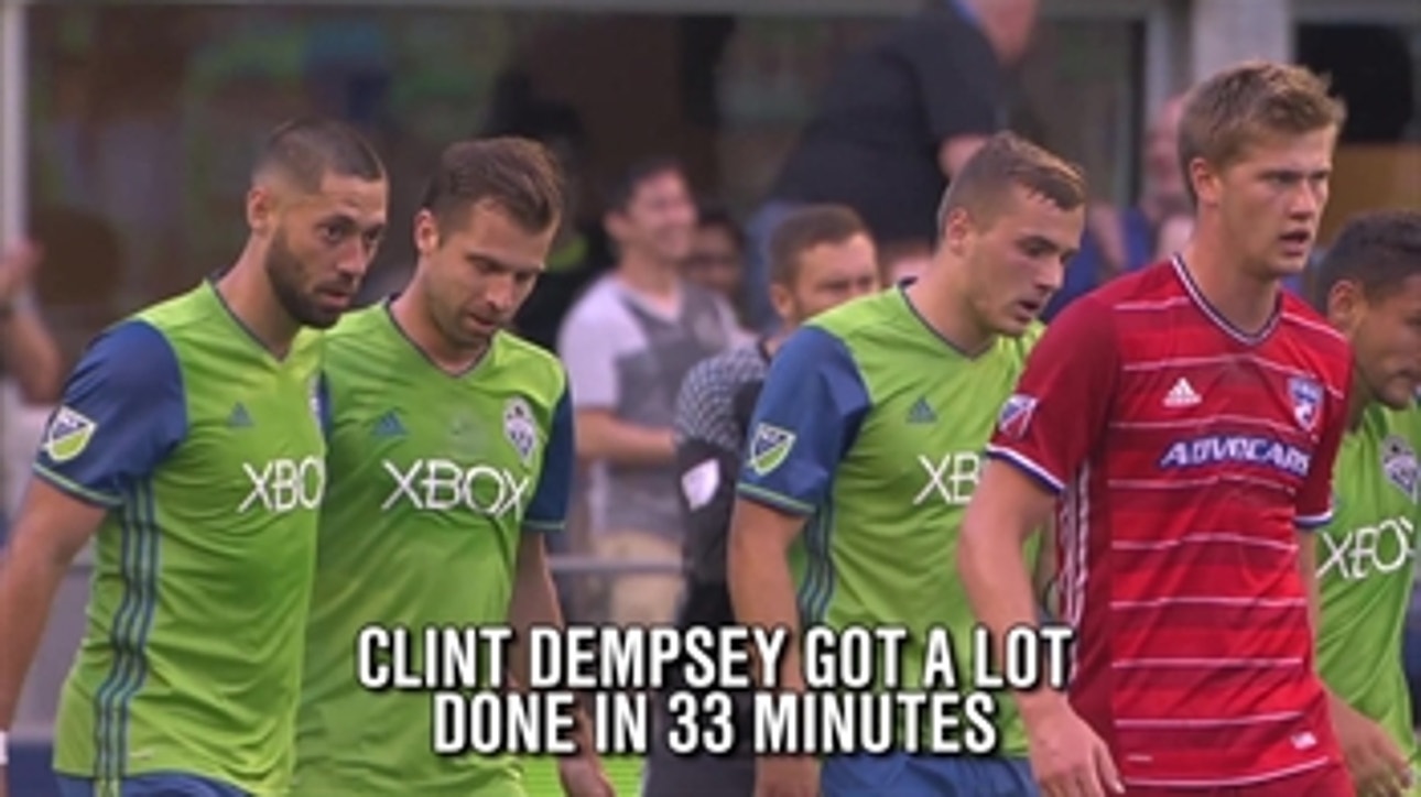 Clint Dempsey had a very busy 33 minutes against FC Dallas