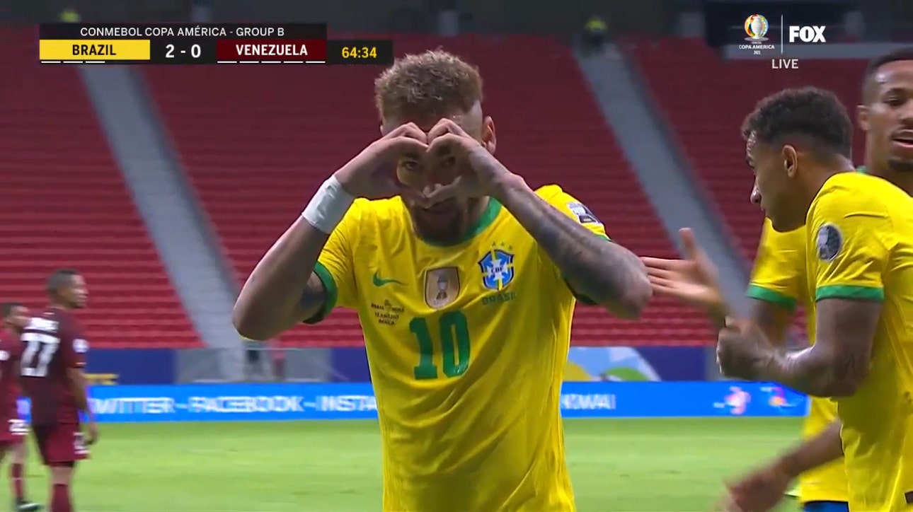 Neymar converts penalty to give Brazil 2-0 lead over Venezuela