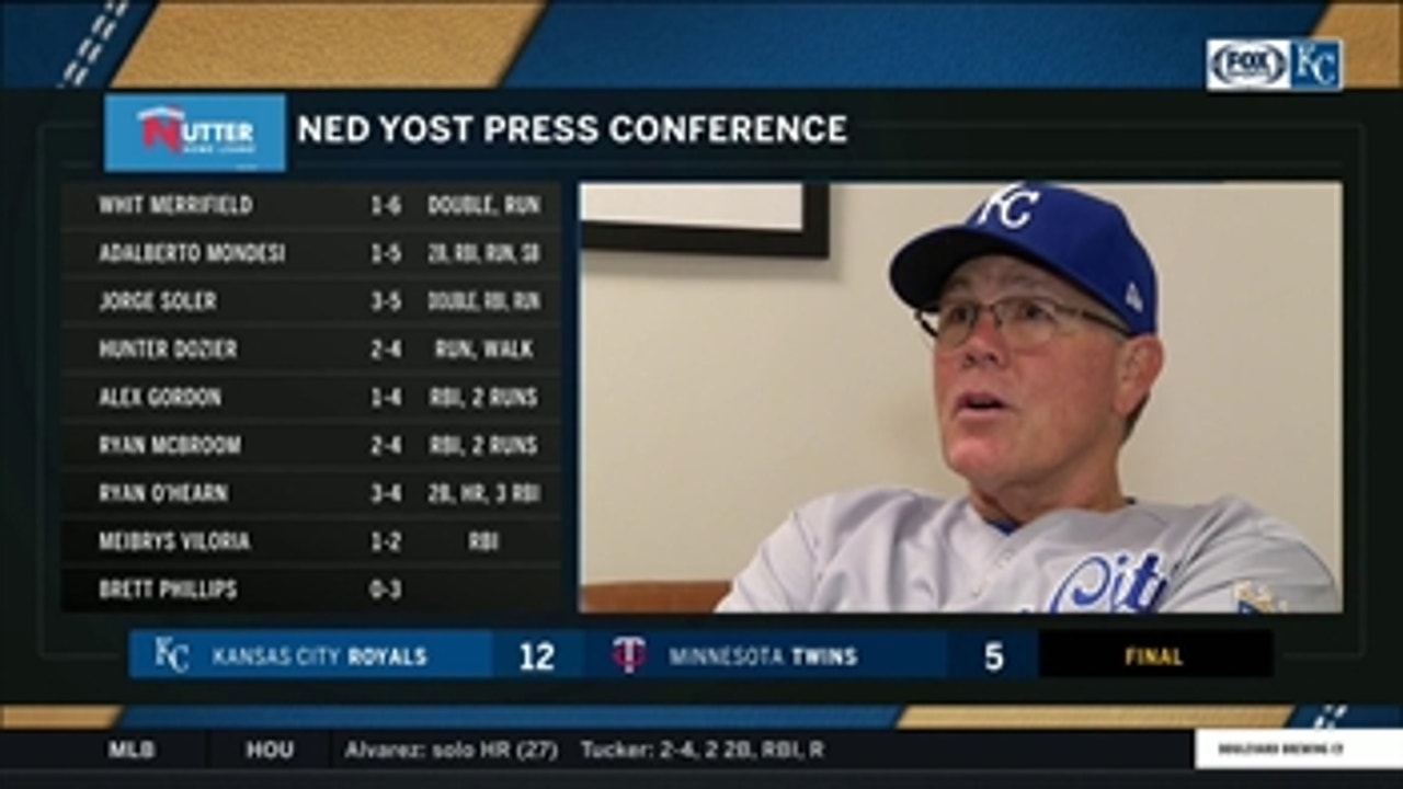 Yost after Royals' win over Twins: 'This offense just never really quits'