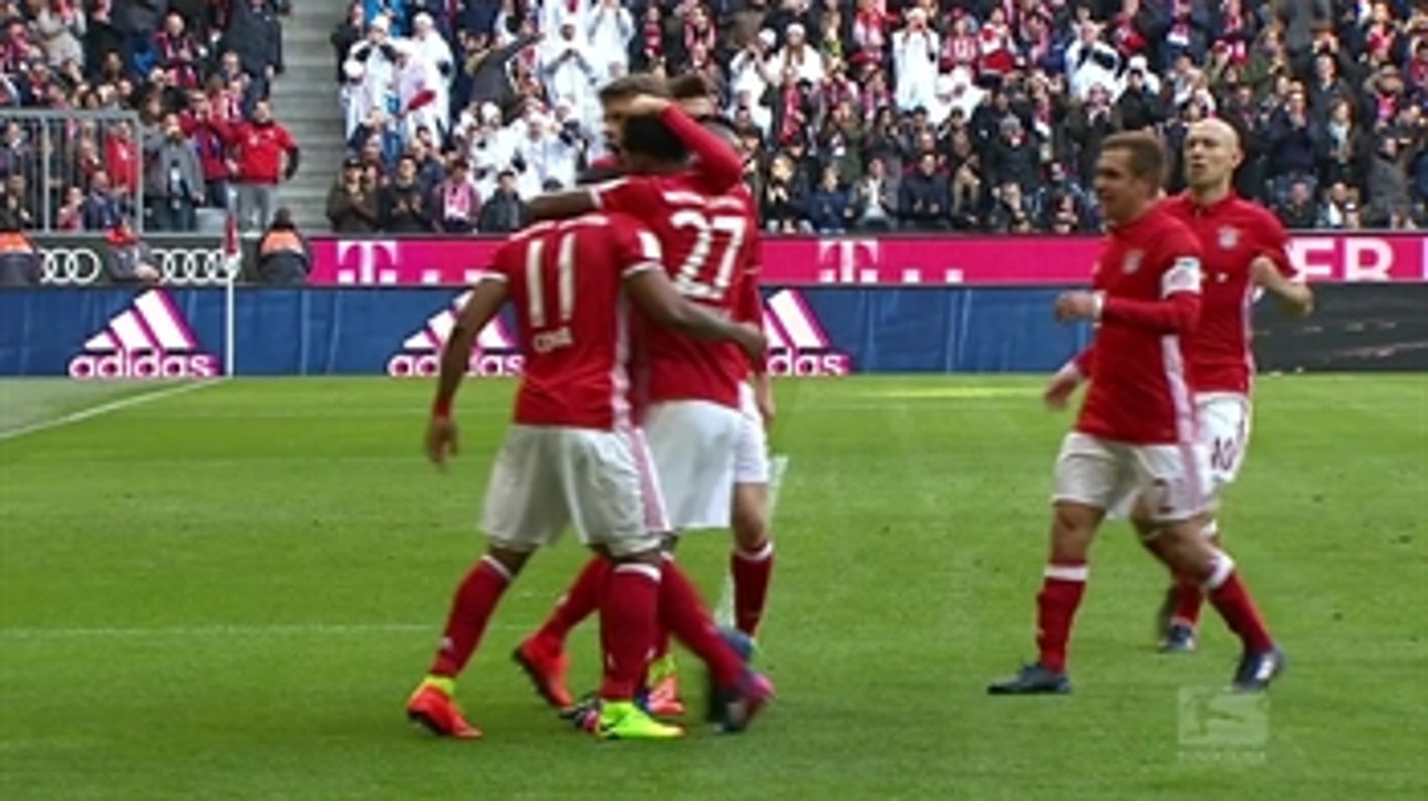 Arturo Vidal goal for Bayern Munich against Hamburg ' 2016-17 Bundesliga Highlights
