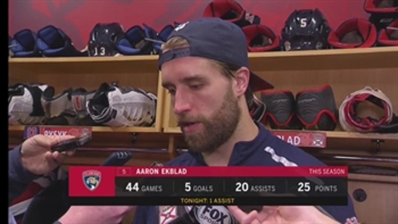 Aaron Ekblad discusses pairing with Mike Matheson, special teams play after 4-3 win