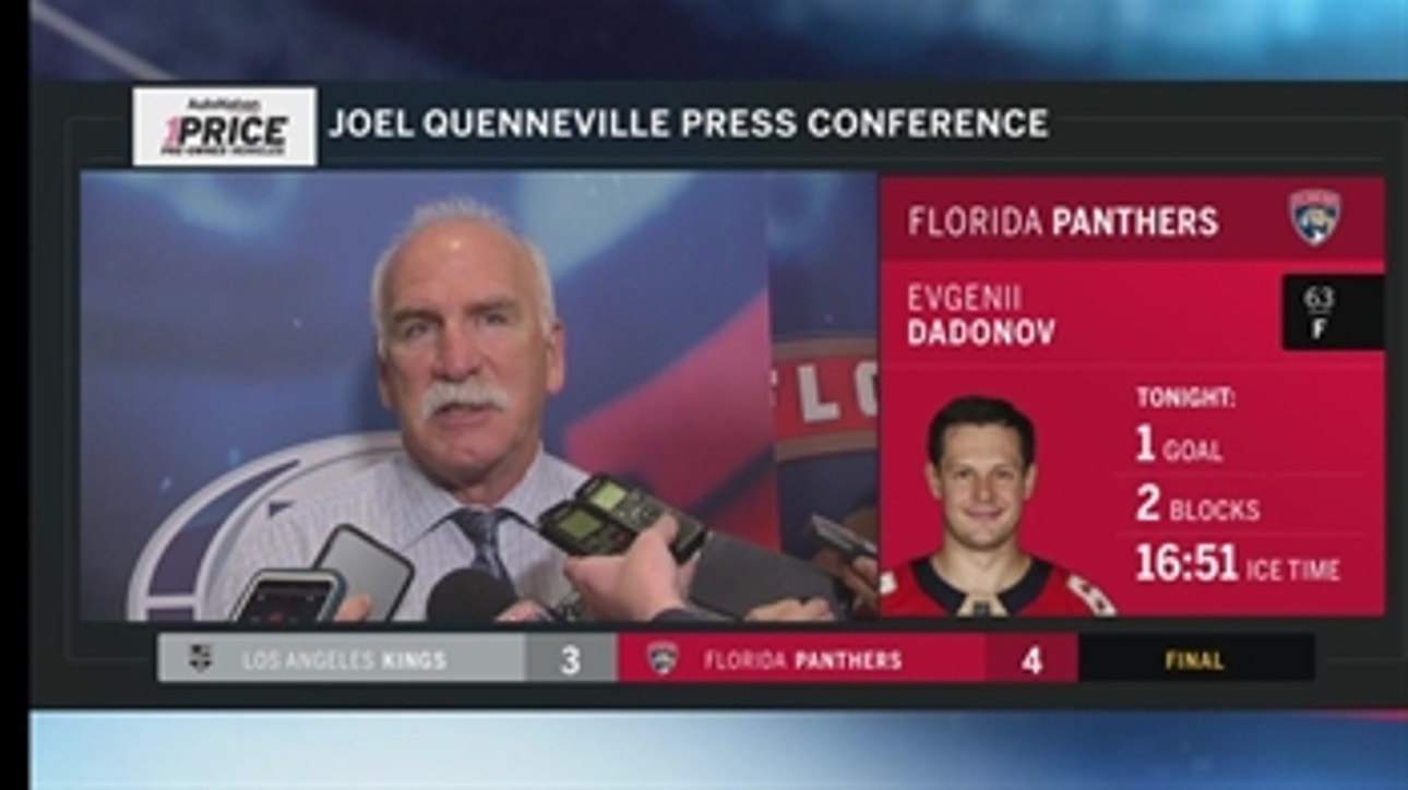 Joel Quenneville recaps 4-3 win, discusses status netminders Chris Driedger and Sergei Bobrovsky