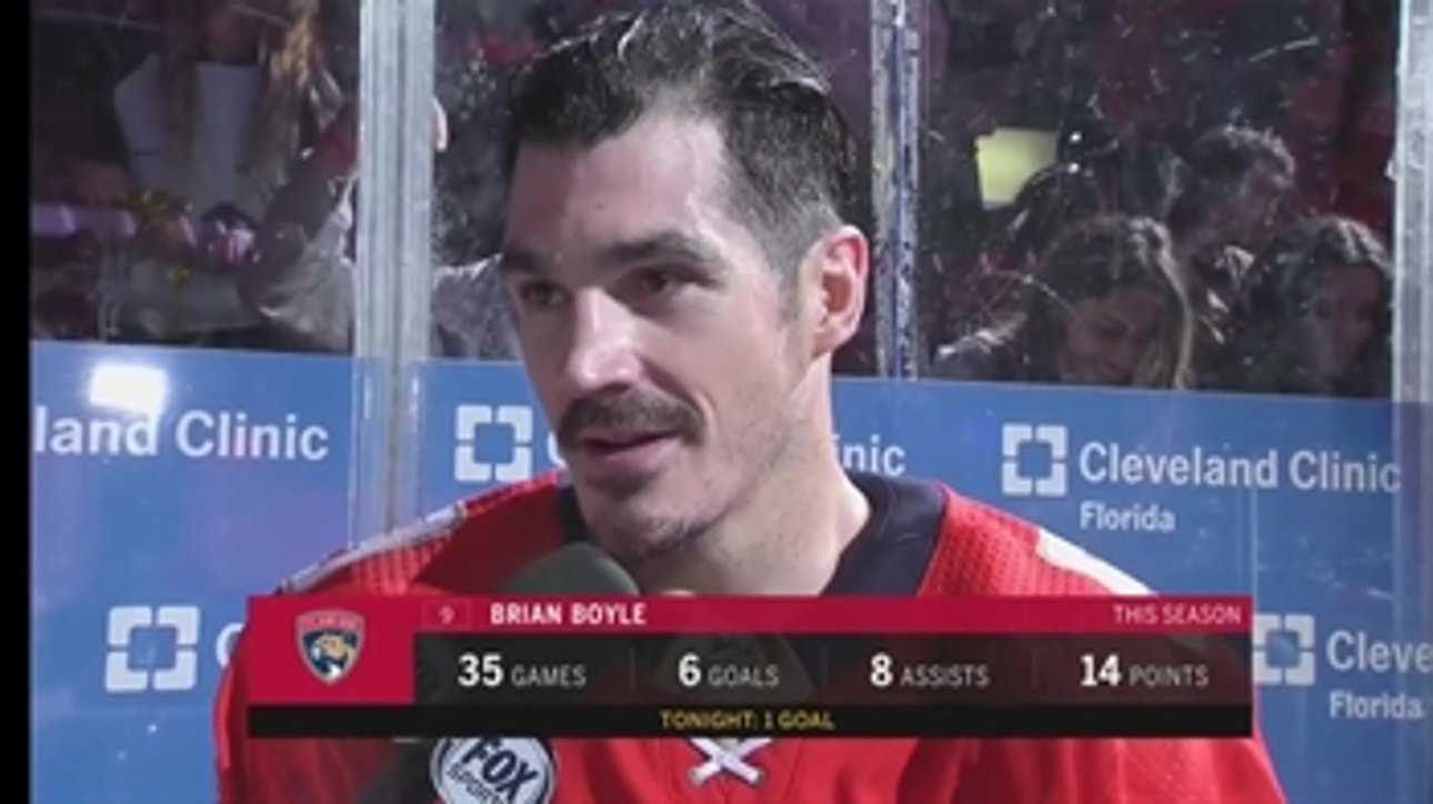 No. 1 star Brian Boyle talks Panthers' win over Los Angeles