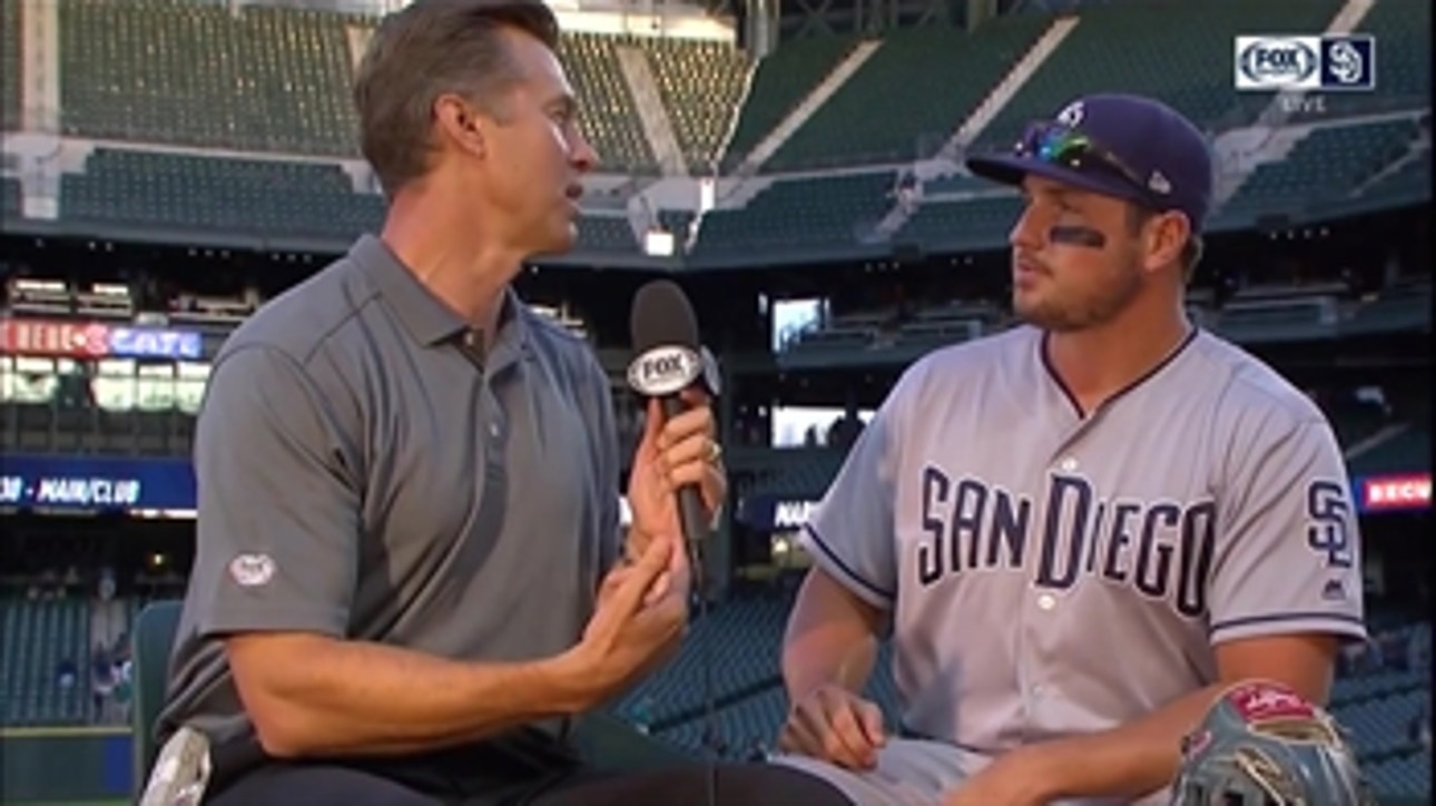Hunter Renfroe talks about his home run, adjustments at the plate following the win