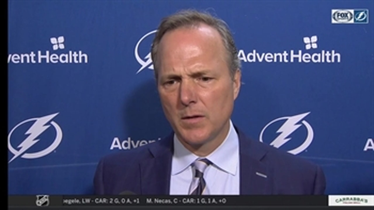 Jon Cooper talks Lightning's performance after 7-3 loss to Coyotes