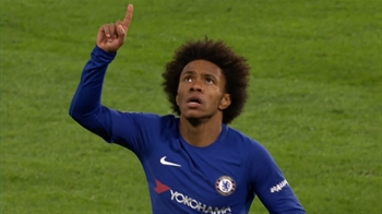 Willian curls in the opening goal for Chelsea vs. Hull City ' 2017-18 FA Cup Highlights