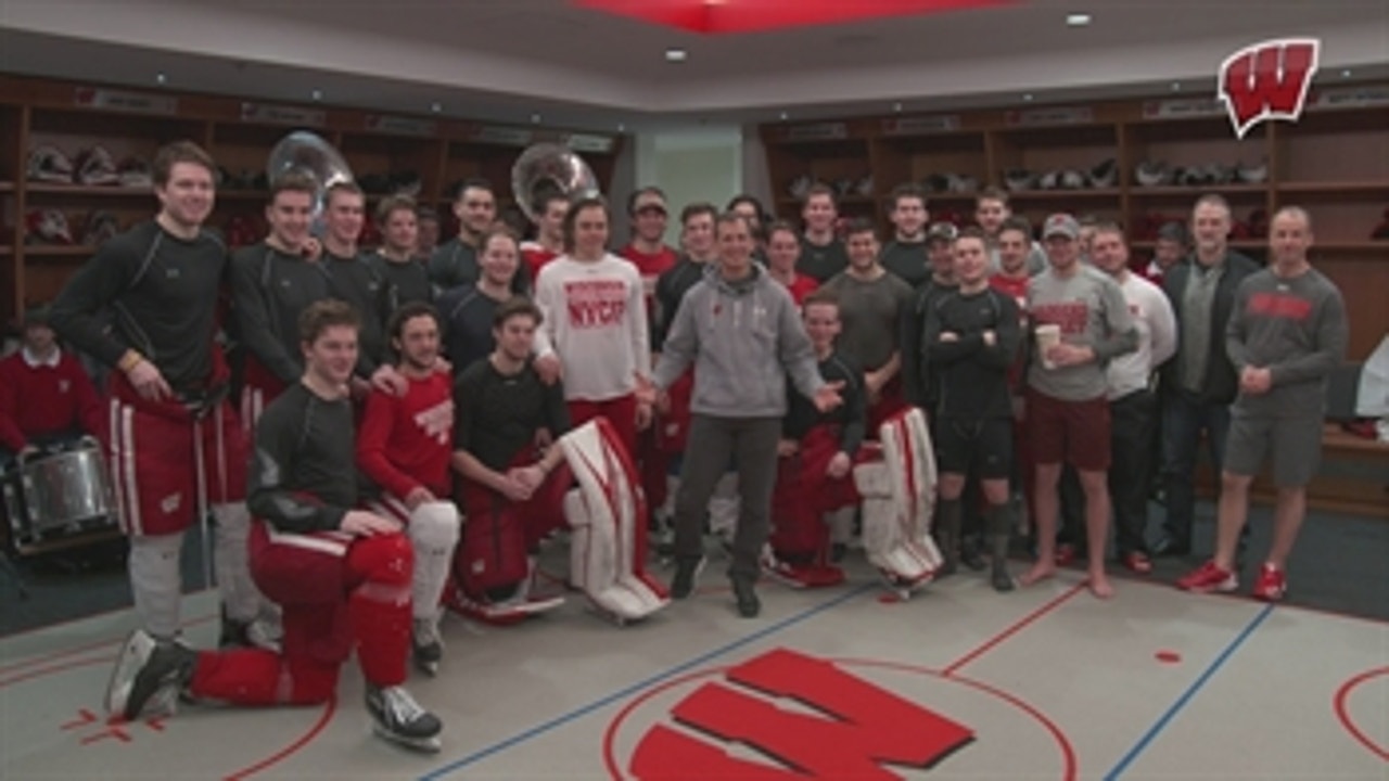 Wisconsin hockey ... and marching band ... have message for Kings' Bob Miller
