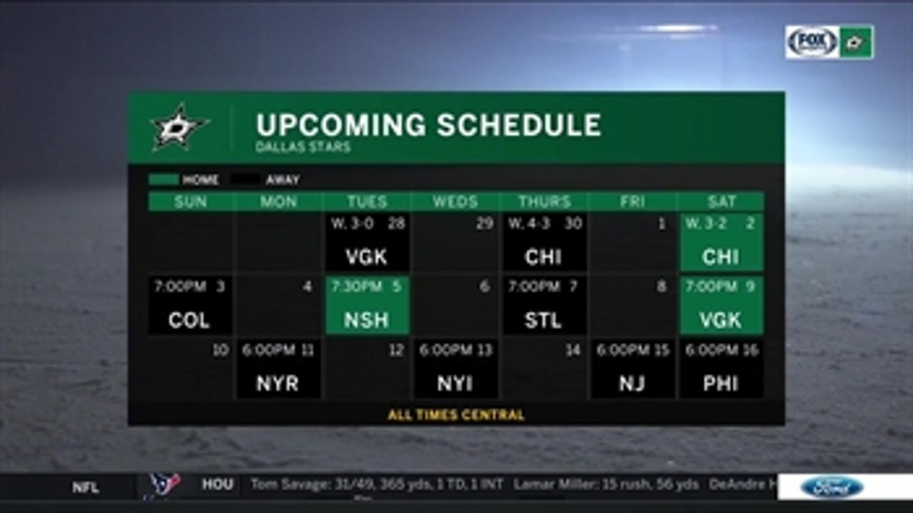 Busy upcoming schedule for Dallas ' Stars Live