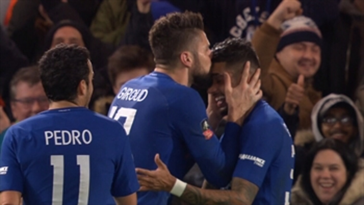 Olivier Giroud scores first Chelsea goal against Hull City ' 2017-18 FA Cup Highlights | Sports