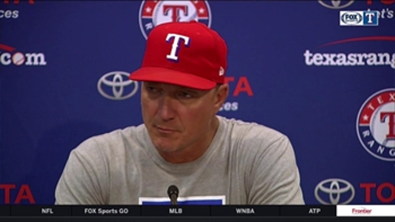 Jeff Banister talks pitching in Rangers 18-4 rout
