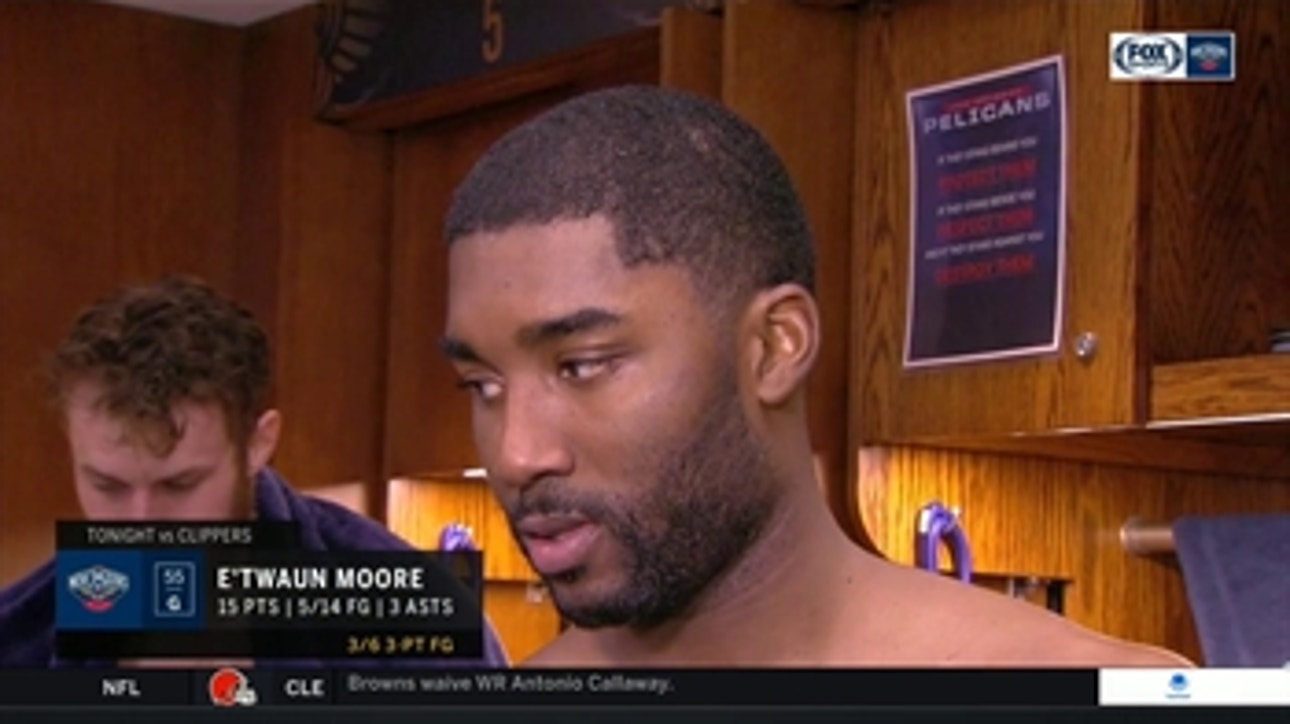 E'Twaun Moore on rebounding in win over Clippers