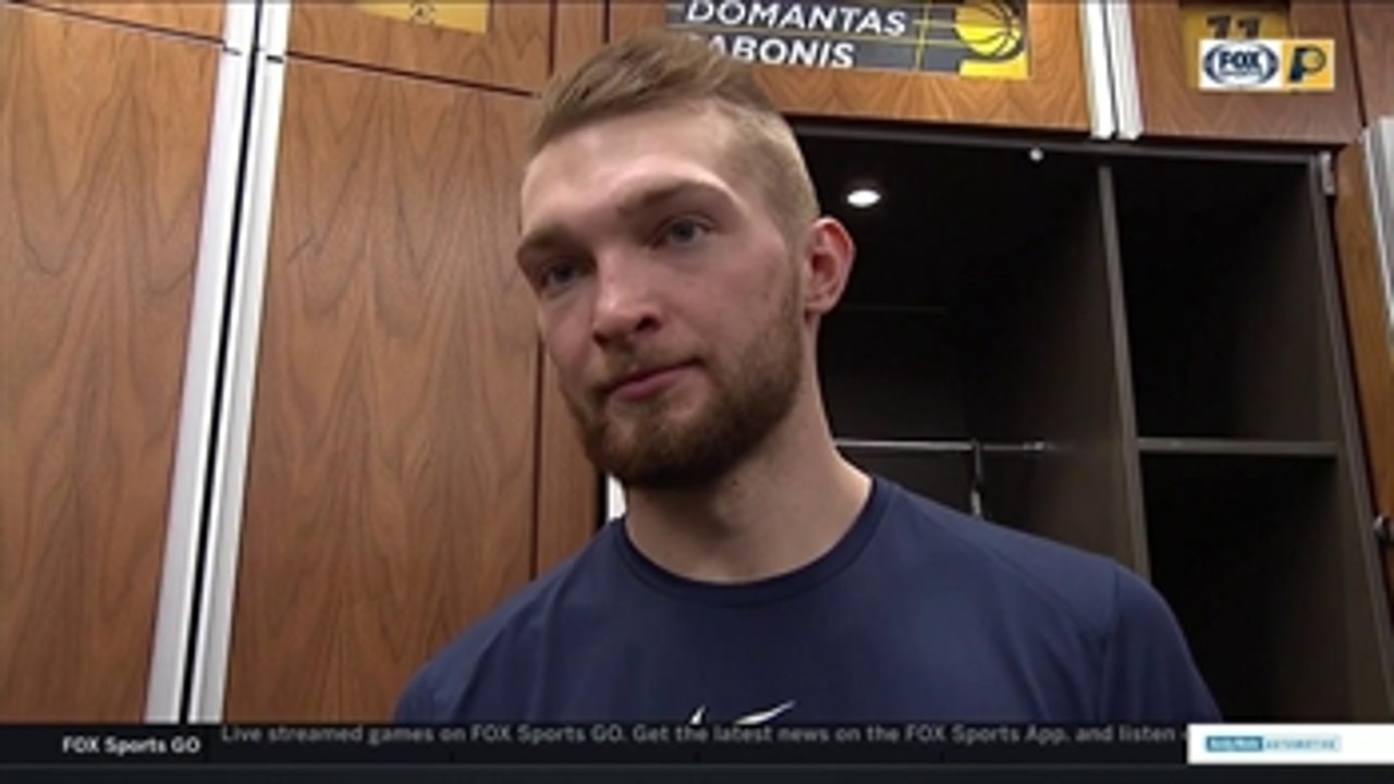 Pacers' Sabonis says he'll be fine after landing hard on wrist