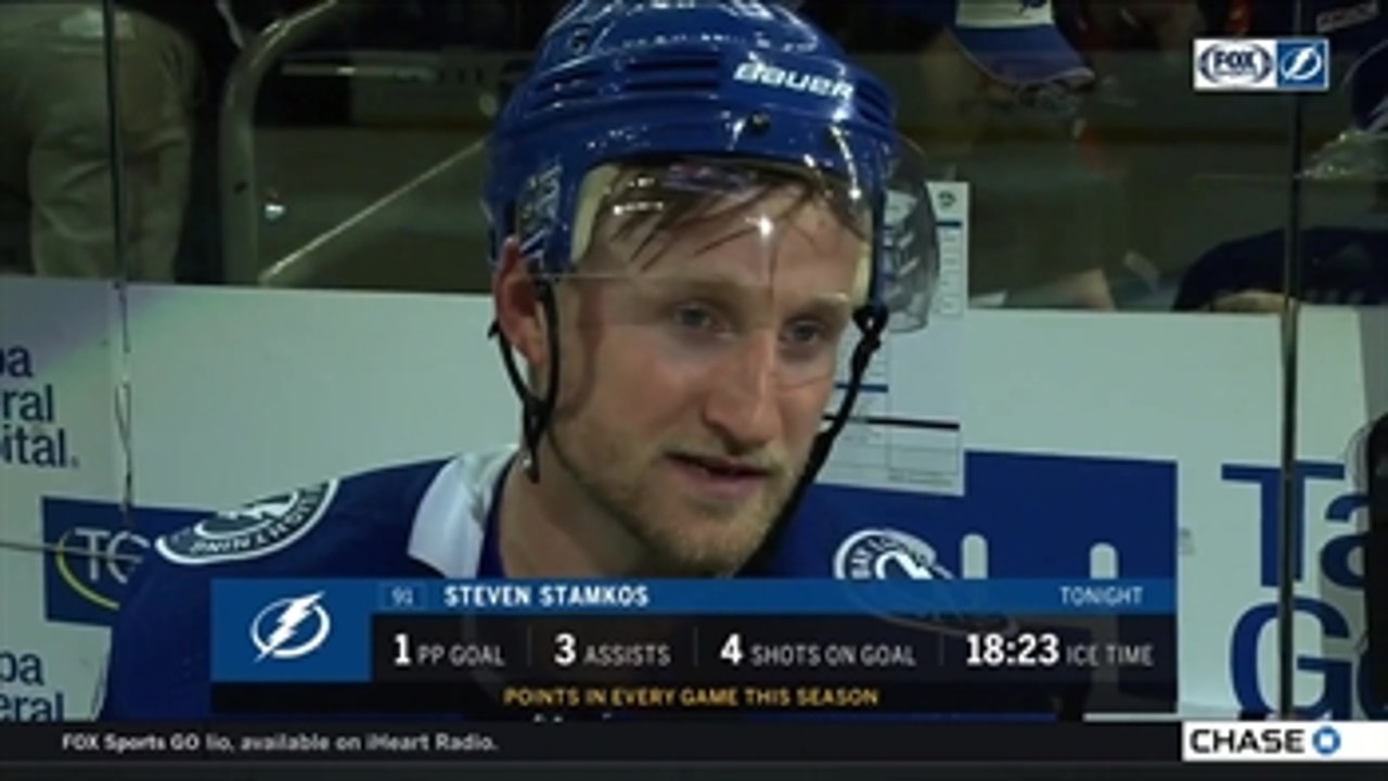 Lightning captain Steven Stamkos on his 4-point night