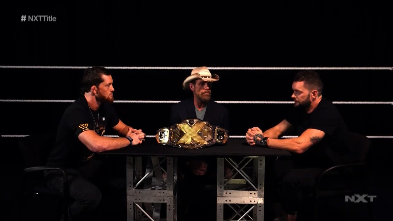 Shawn Michaels hosts the final meeting between Finn Balor and Kyle O'Reilly