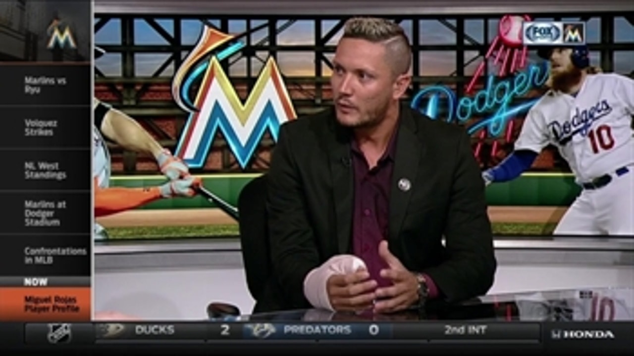 Miguel Rojas visits the set and joins Marlins LIVE