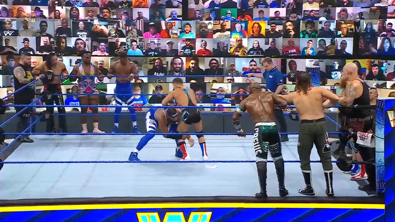 Massive 10-Man Tag Match on Throwback  episode of SmackDown