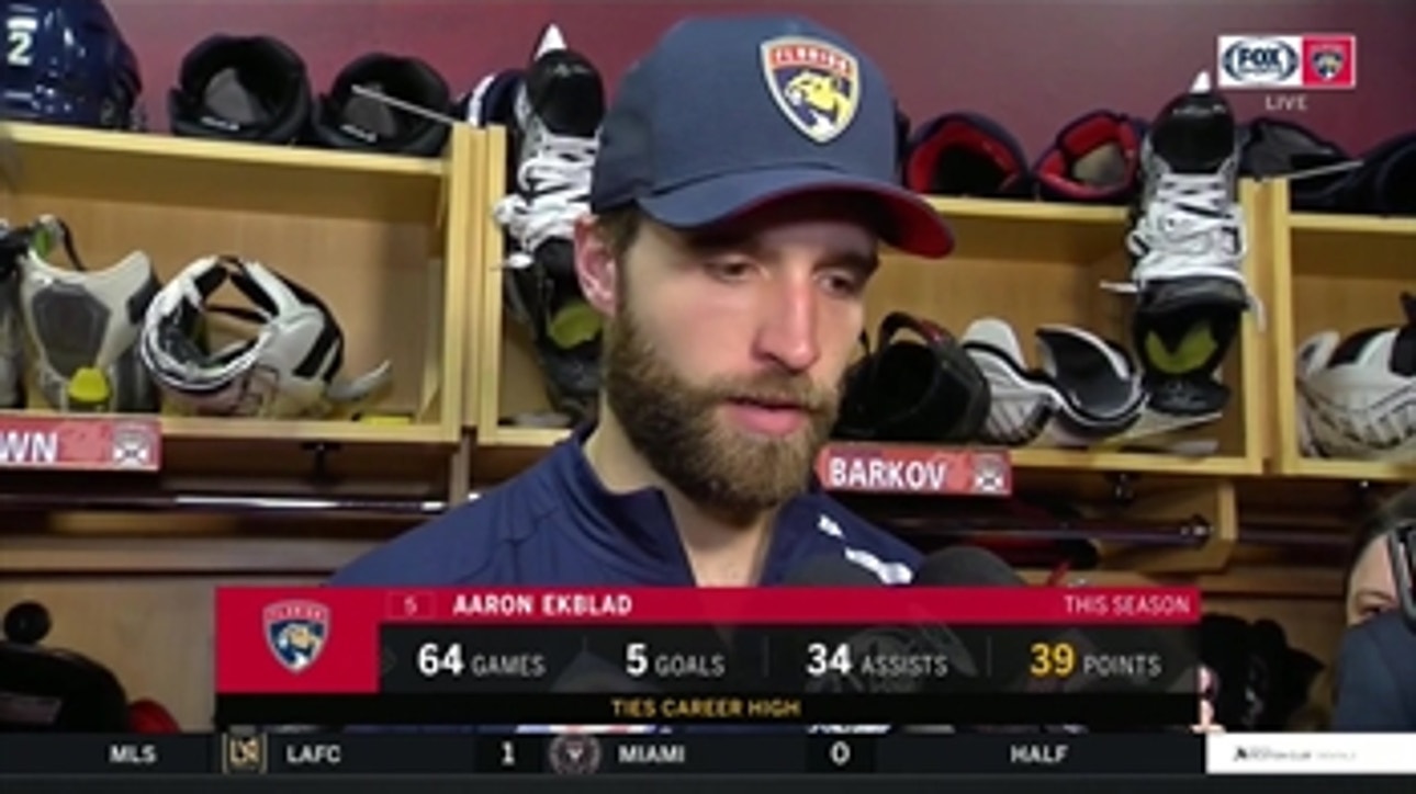 Panthers D Aaron Ekblad discusses being shut out at home by Flames