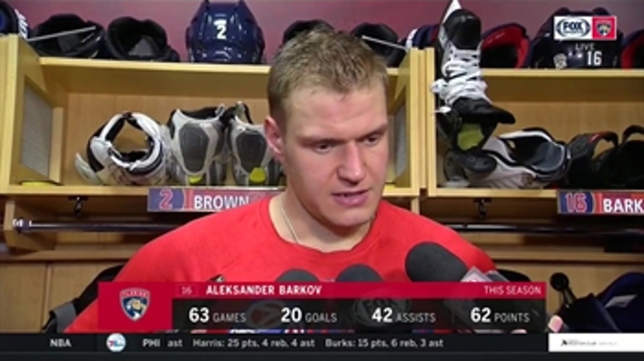 Aleksander Barkov reacts to Panthers' 3-0 shutout loss