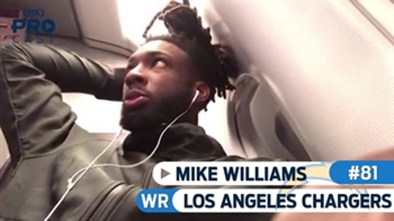 Mike Williams and the Chargers are feeling good vibes on the plane ride back from London