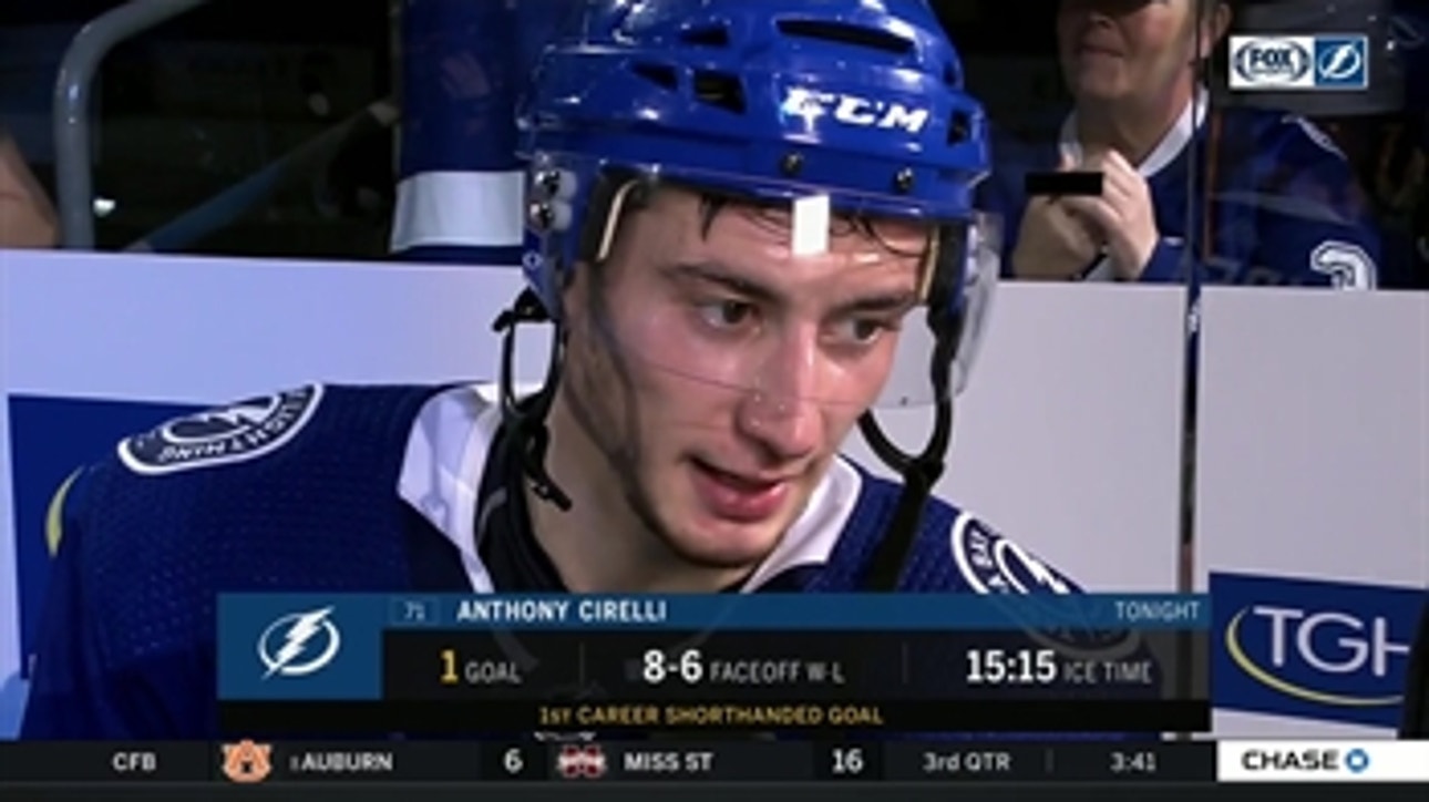 Anthony Cirelli on Lightning's comeback, critical short-handed goal