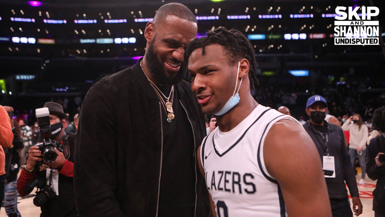 Skip Bayless shares the odds of LeBron James leaving the Lakers to play with his son Bronny I UNDISPUTED