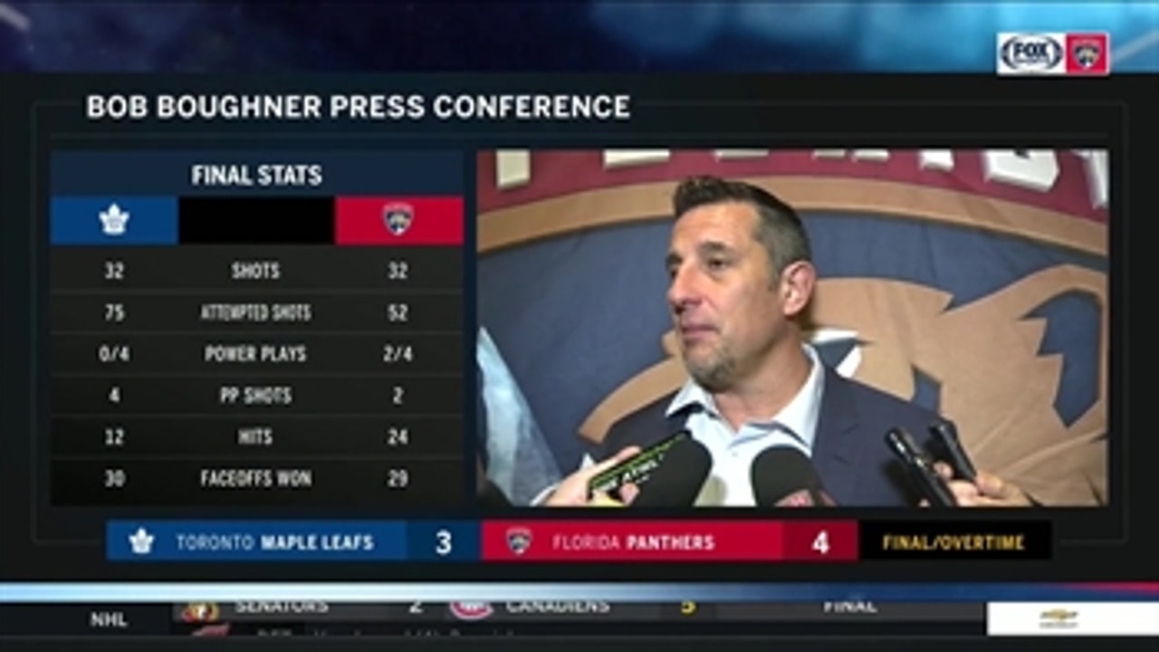 Bob Boughner credits tonight's win to making big plays in big moments