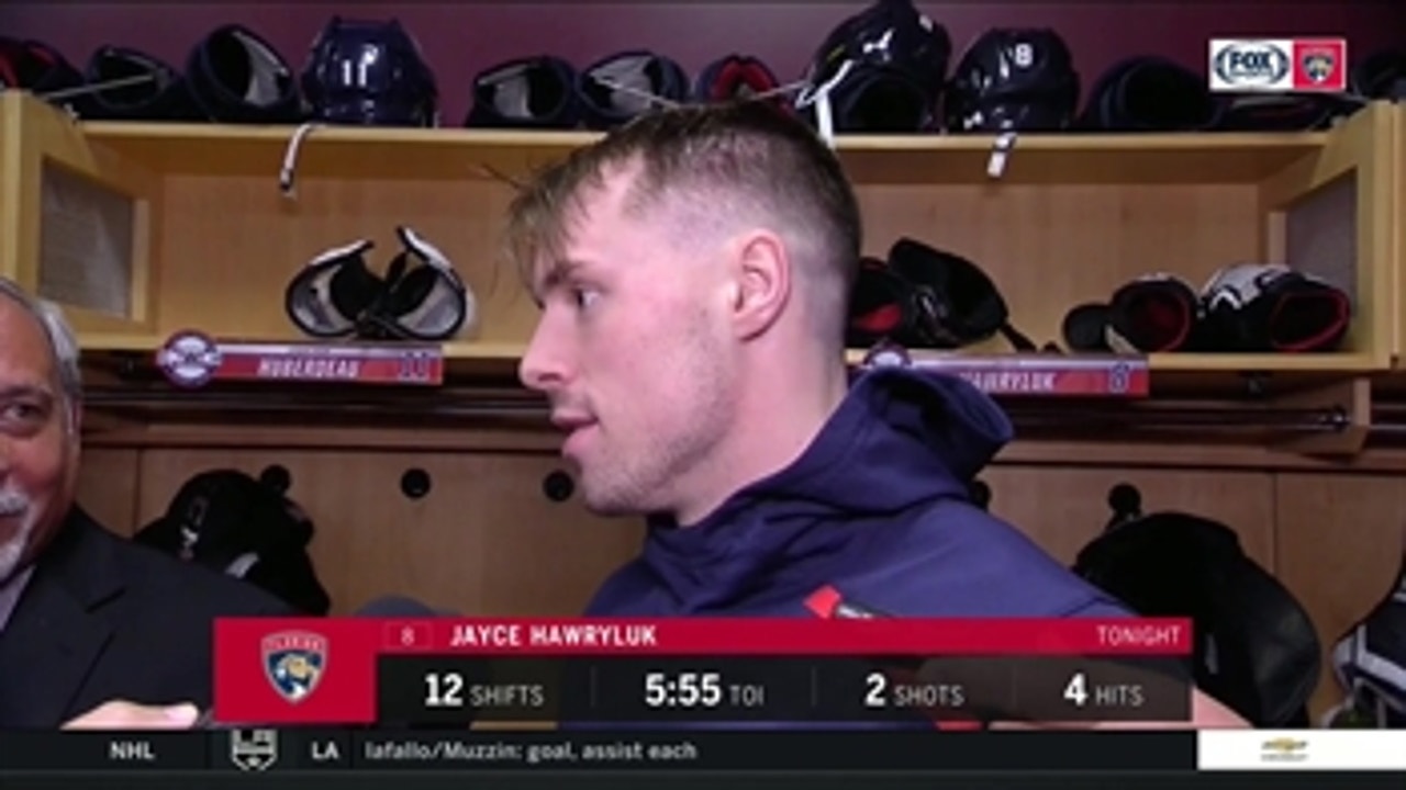 Jayce Hawryluk describes his NHL debut as one to remember