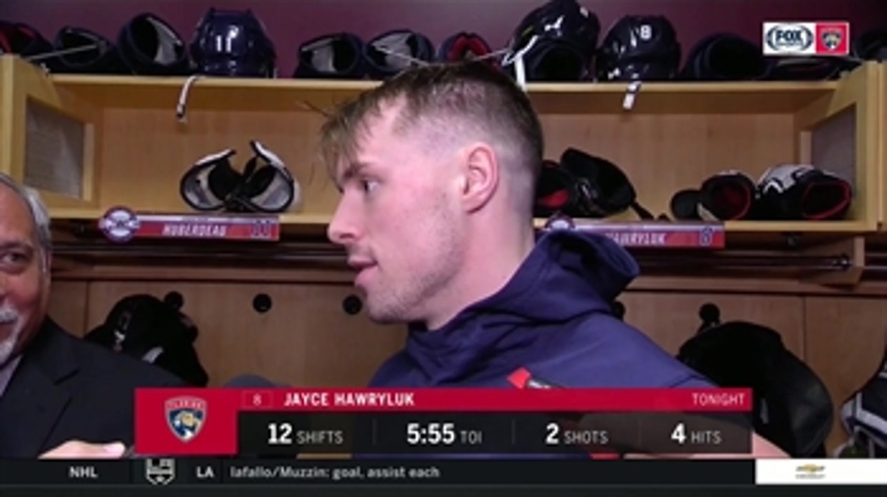 Jayce Hawryluk describes his NHL debut as one to remember