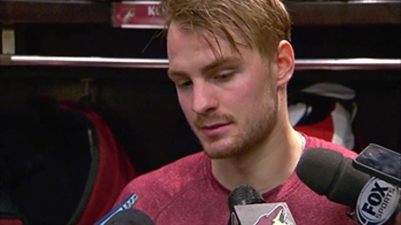Boedker reacts after Coyotes' 4-1 loss