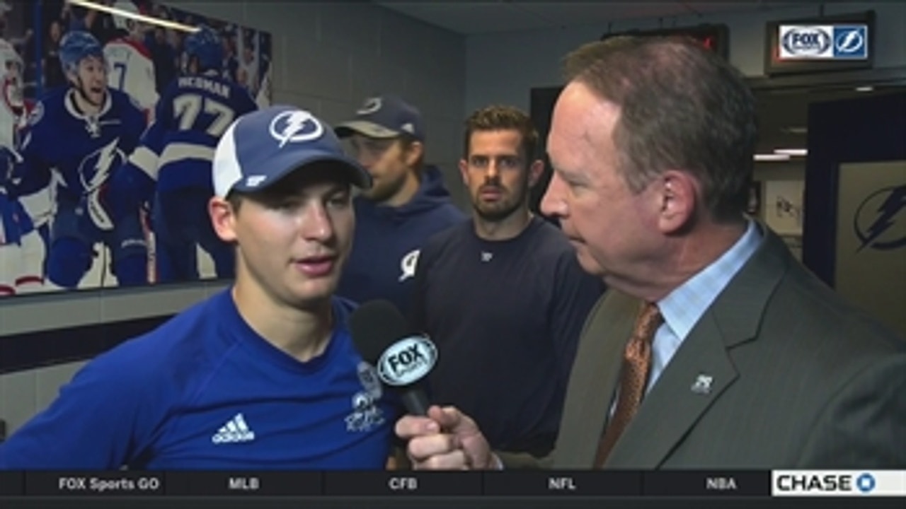 Yanni Gourde credits Lightning's speed after victory