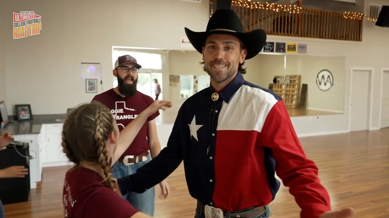 Mark Titus goes dancing with the Texas A&M Aggie Wranglers ' Ultimate College Football Road Trip at the end