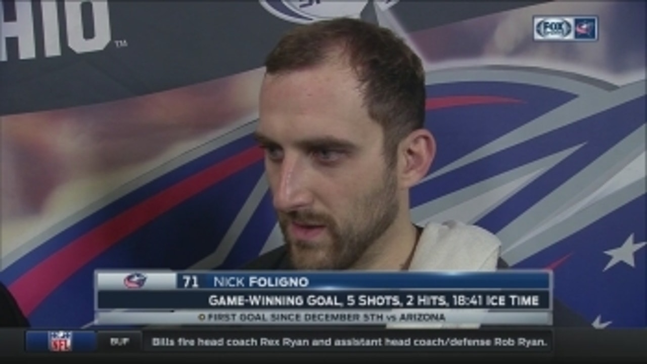 Nick Foligno credits Blue Jackets for overcoming sloppy effort vs. Bruins
