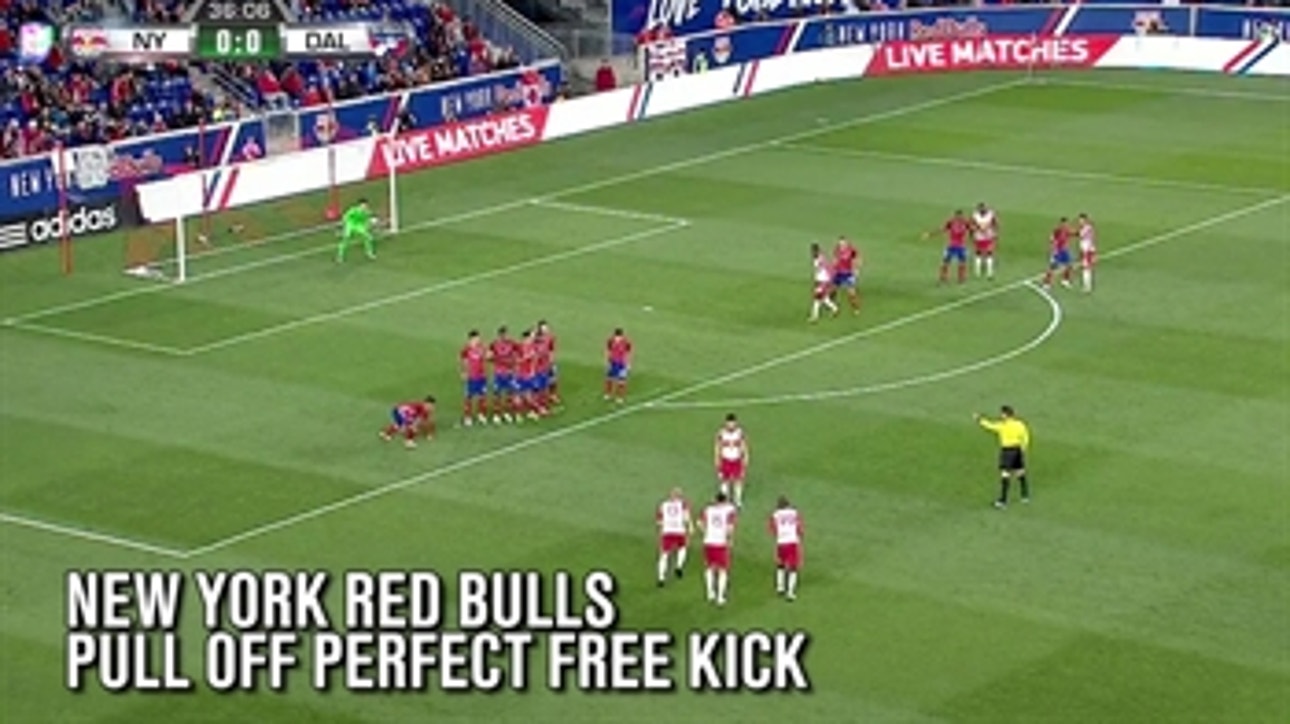 New York Red Bulls execute perfect training ground kick