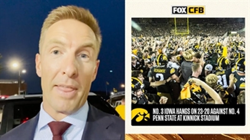 Reaksi Joel Clatt terhadap kemenangan Iowa atas Penn State