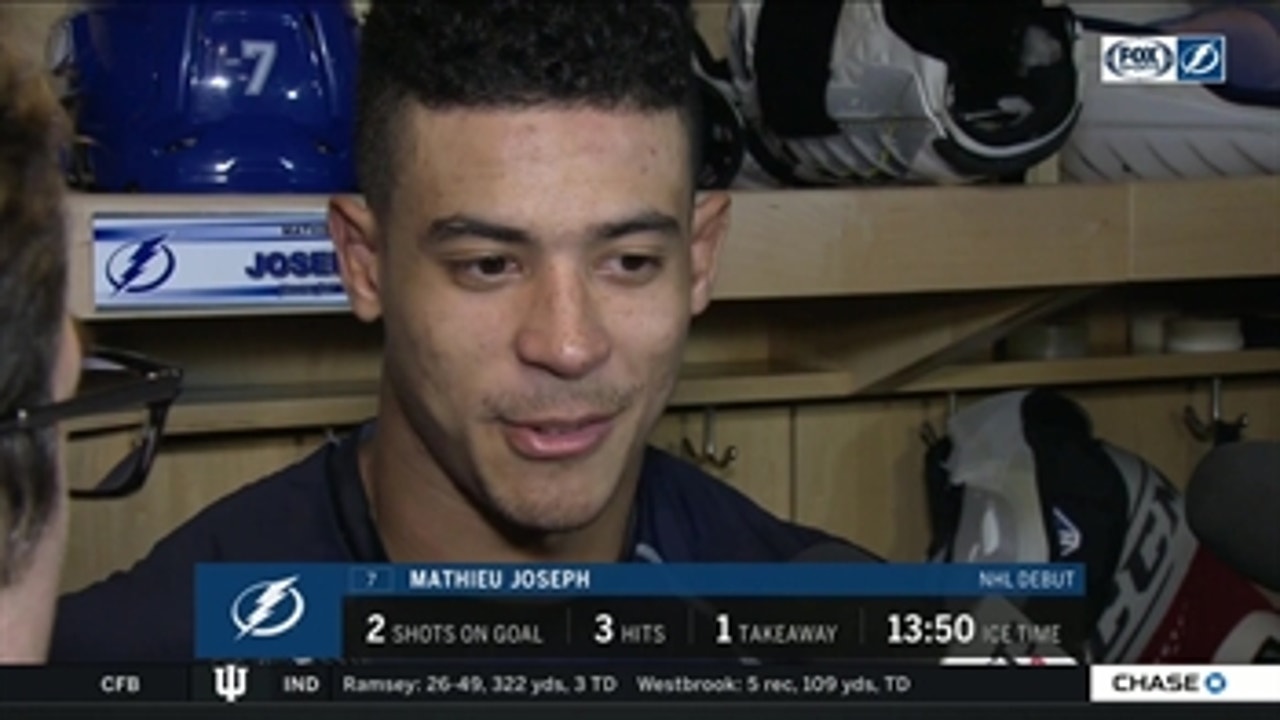 Lightning rookie Mathieu Joseph shares insight on NHL debut