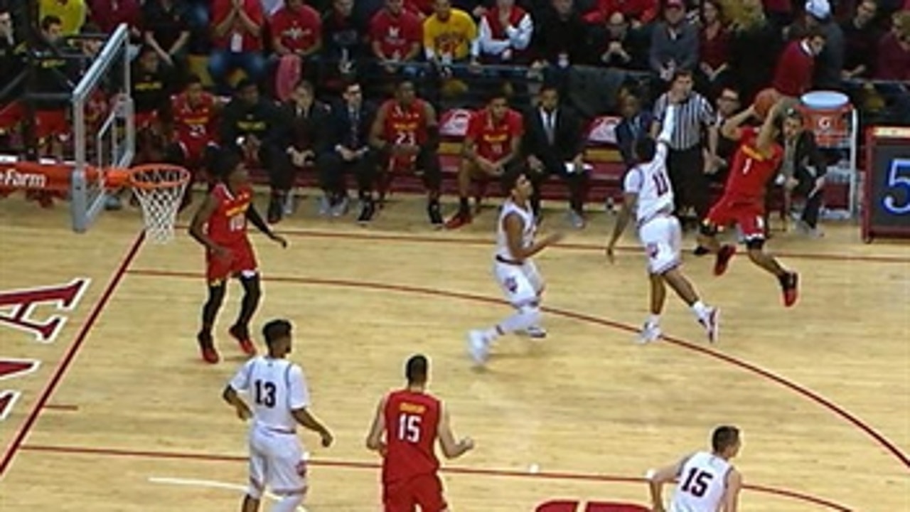 Maryland's Anthony Cowan Jr. sinks tough jumper as shot clock expires