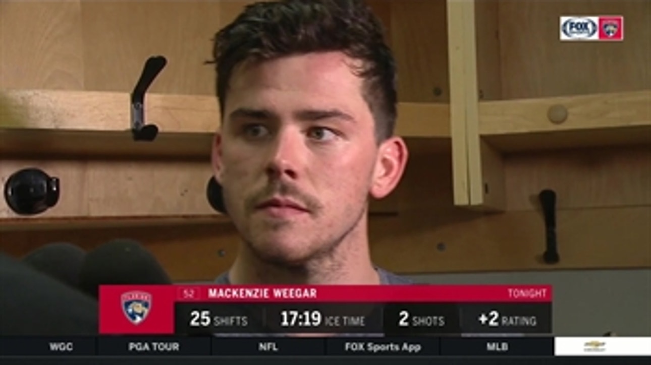 Mackenzie Weegar discusses Panthers' defensive effort after 5-2 win over Senators