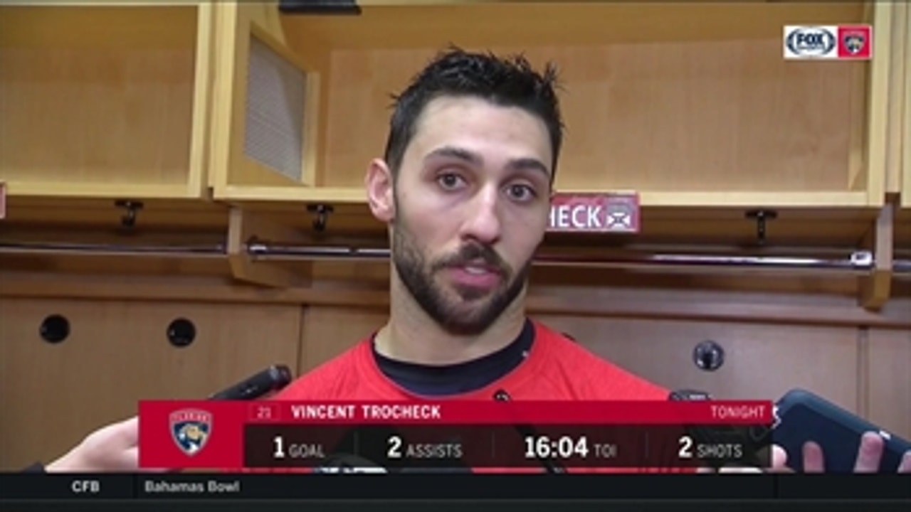Vincent Trocheck talks all 4 lines contributing, Noel Acciari's 2nd consecutive hat trick