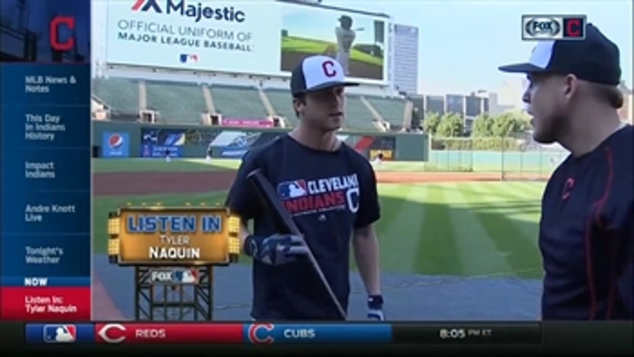 Listen In: Tyler Naquin gets mic'd up during Indians batting practice