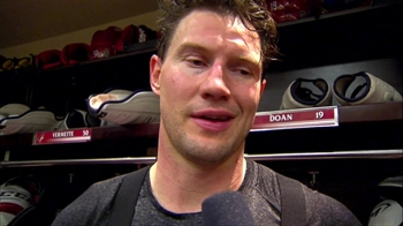 Shane Doan protects the house