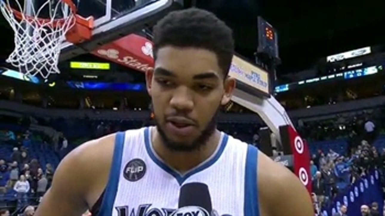 Timberwolves' Karl-Anthony Towns on beating Boston: "We found a way to win"